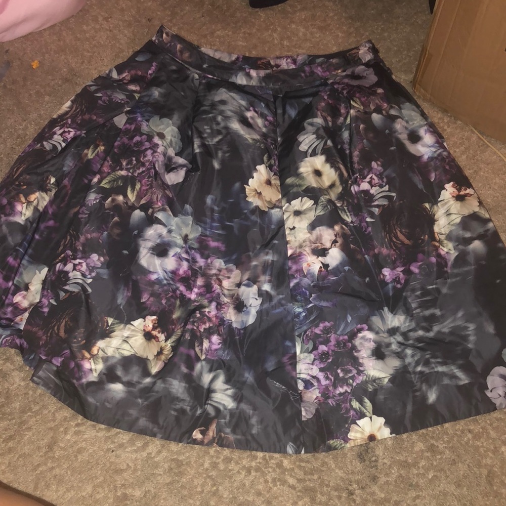 Pink Tartan Floral Skirt
